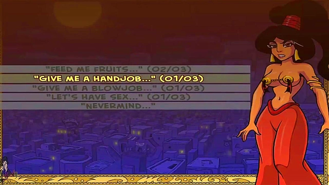 Hot Anime Princess Jasmine Trains Under Master's Dick In Sexy Blowjob Session