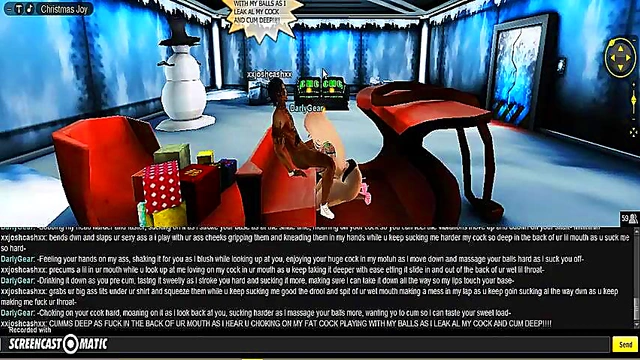 Darly X-Mas Head – 3D Anime Babe Seduces With Naughty Holiday Fun