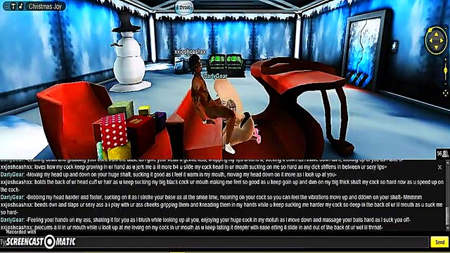 Darly X-Mas Head – 3D Anime Babe Seduces With Naughty Holiday Fun