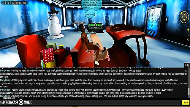 Darly X-Mas Head – 3D Anime Babe Seduces With Naughty Holiday Fun