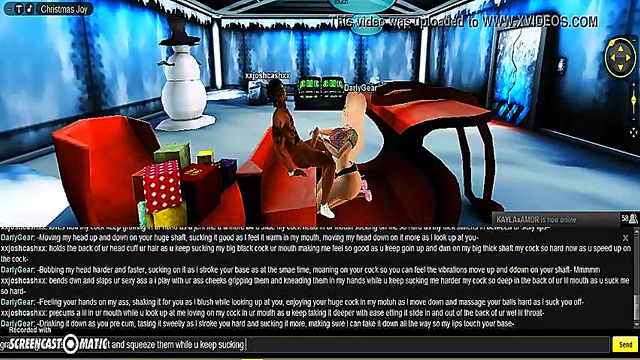 Darly X-Mas Head – 3D Anime Babe Seduces With Naughty Holiday Fun