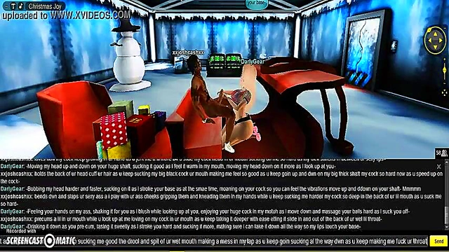 Darly X-Mas Head – 3D Anime Babe Seduces With Naughty Holiday Fun