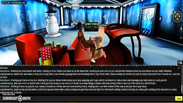 Darly X-Mas Head – 3D Anime Babe Seduces With Naughty Holiday Fun