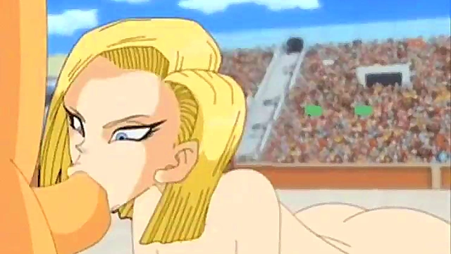 Android 18 Sucks & Fucks in Steamy Dragon Ball Z Hentai Scene