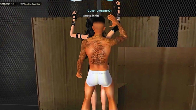 Sexy Hentai Couple Engage in XXX Poses & Passionate Kisses UnderDirtyUnderpass