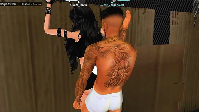 Sexy Hentai Couple Engage in XXX Poses & Passionate Kisses UnderDirtyUnderpass