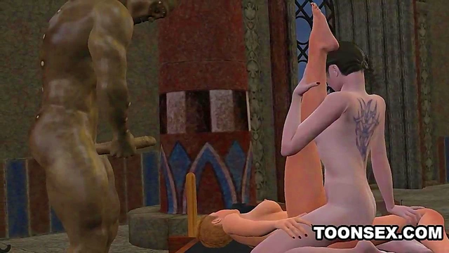 Bi 3D Anime Babe Enjoying Cunnilingus & Hardcore Group Sex Session