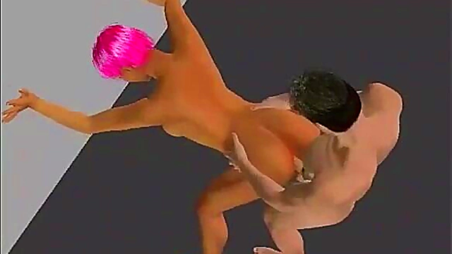 Virtual Stripper With Big Tits Dances On Stage Then Gives Blowjob