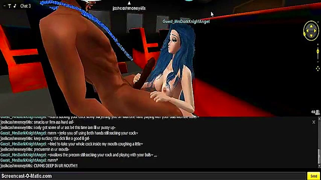 Mrs Dark Gives Intense 3D Cartoon Blowjob In Anime Game World