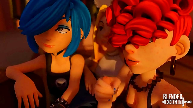 Goth Cartoon Chick Gives Blowjob & Handjob To Ed In Moonlit 3D Hentai Scene