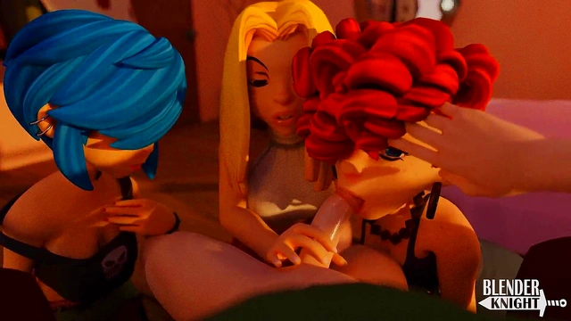 Goth Cartoon Chick Gives Blowjob & Handjob To Ed In Moonlit 3D Hentai Scene