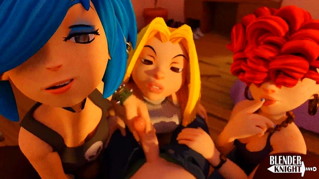 Goth Cartoon Chick Gives Blowjob & Handjob To Ed In Moonlit 3D Hentai Scene