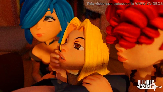 Goth Cartoon Chick Gives Blowjob & Handjob To Ed In Moonlit 3D Hentai Scene