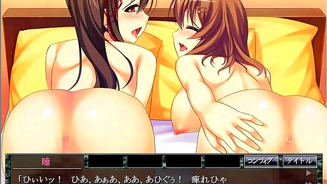 Arizumi Yuuki & Takarada Hitomi Seduce Each Other in Unfinished Netori King Hentai VN Scene