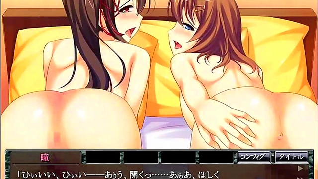 Arizumi Yuuki & Takarada Hitomi Seduce Each Other in Unfinished Netori King Hentai VN Scene