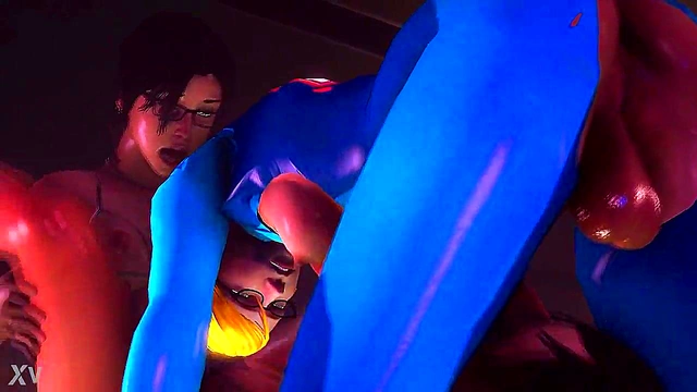 3D Hentai Babe With Glasses Gets Wild In Zero-G Seduction Scene