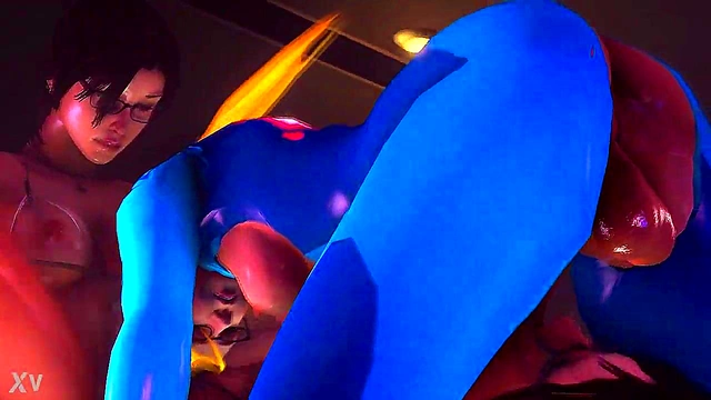 3D Hentai Babe With Glasses Gets Wild In Zero-G Seduction Scene