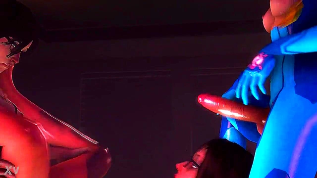 3D Hentai Babe With Glasses Gets Wild In Zero-G Seduction Scene