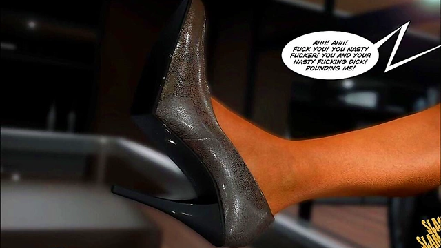 Mature Big-Titted Toon Babe Rides Huge Dick In Stockings & Pantyhose