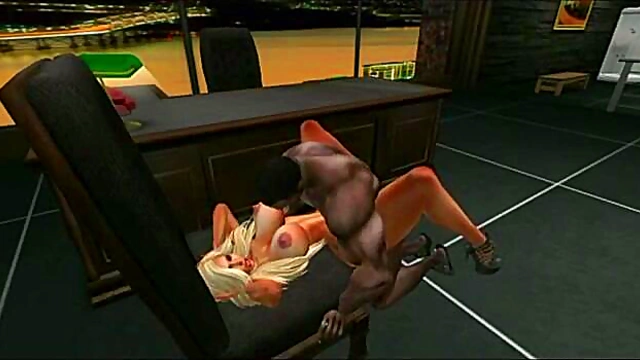 Interracial Anime Slut With Big Tits Rides Black Dick In High Heels For Oral Orgasm