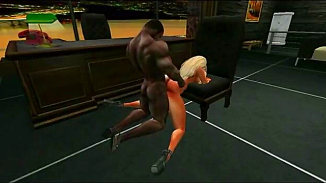 Interracial Anime Slut With Big Tits Rides Black Dick In High Heels For Oral Orgasm