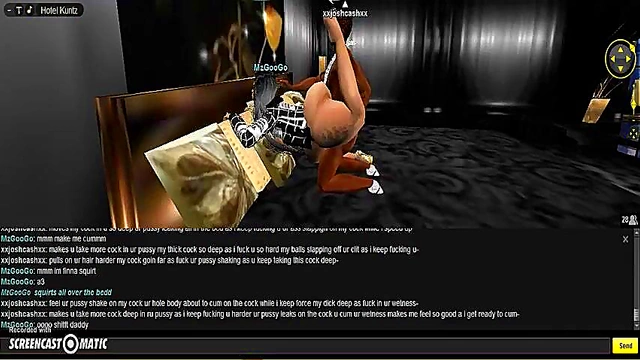 3D Hentai Game Animation – Sexy IMVU Couple Enjoy Gold Room Fantasy