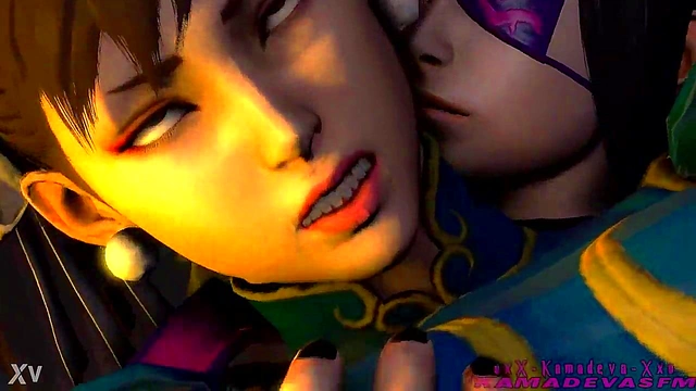 Hentai Lesbians Juri Han & Chun Li Wrestle for Dominance in Steamy Street Fight Yuri Scene