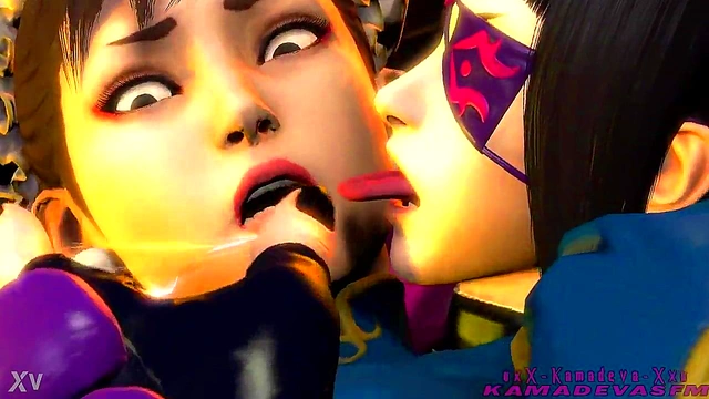 Hentai Lesbians Juri Han & Chun Li Wrestle for Dominance in Steamy Street Fight Yuri Scene