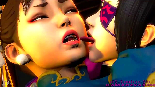 Hentai Lesbians Juri Han & Chun Li Wrestle for Dominance in Steamy Street Fight Yuri Scene