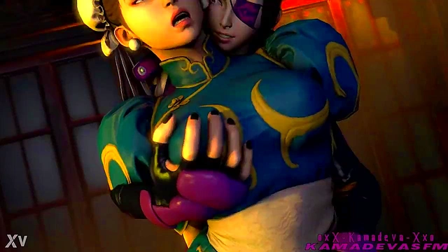 Hentai Lesbians Juri Han & Chun Li Wrestle for Dominance in Steamy Street Fight Yuri Scene
