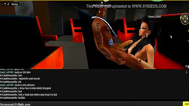 3D Cartoon Game Animation – IMVU Couple Enjoy Steamy Hentai Session