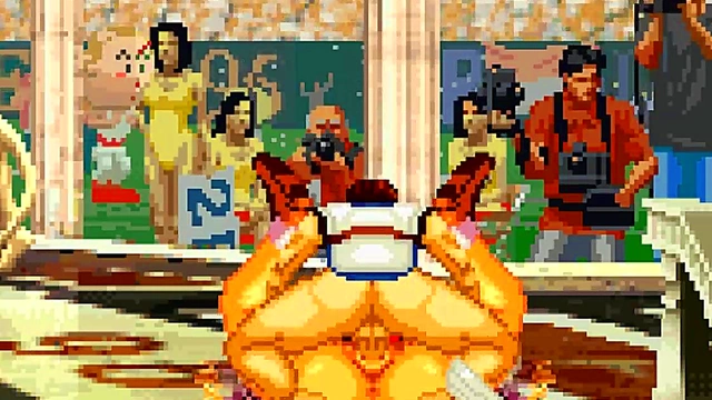 Athena Leona Yuri MUGEN SFM Anime Gangbang Ends With Explosive Creampie