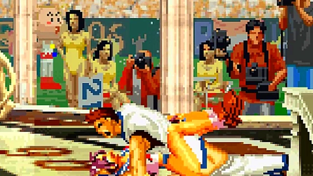 Athena Leona Yuri MUGEN SFM Anime Gangbang Ends With Explosive Creampie