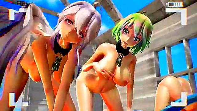 Futanari MMD Hentai Duo Engage in Steamy 4-Minute Action