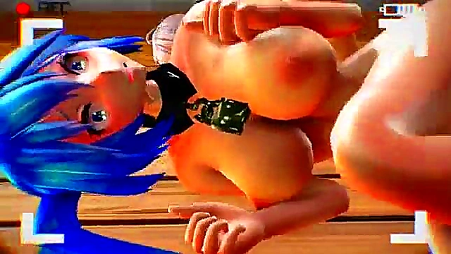 Futanari MMD Hentai Duo Engage in Steamy 4-Minute Action