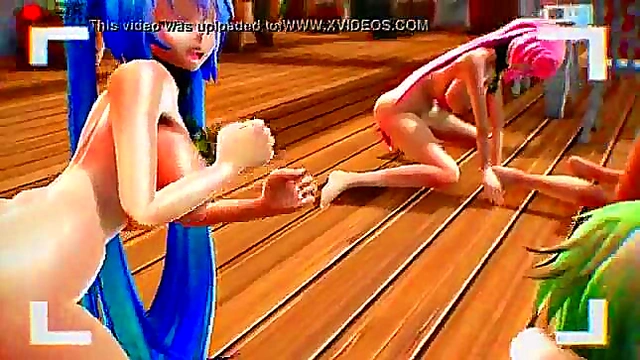 Futanari MMD Hentai Duo Engage in Steamy 4-Minute Action