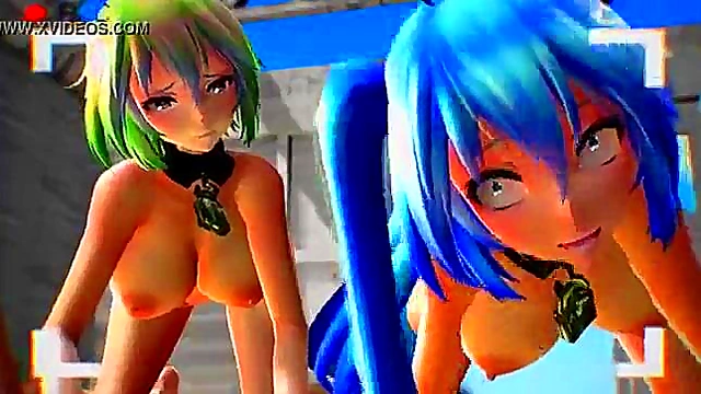 Futanari MMD Hentai Duo Engage in Steamy 4-Minute Action