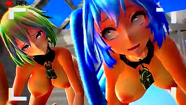Futanari MMD Hentai Duo Engage in Steamy 4-Minute Action