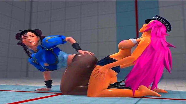 Poison Ivy Fucks Chun-Li in 3D Anime Street Fighter Adventure