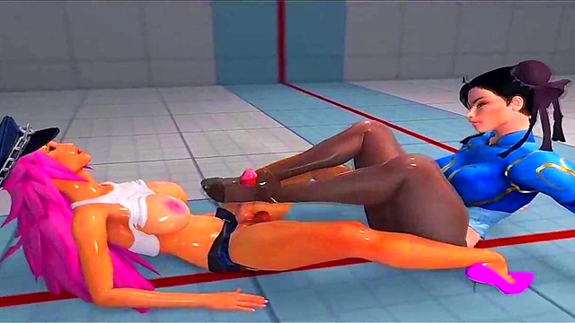 Poison Ivy Fucks Chun-Li in 3D Anime Street Fighter Adventure
