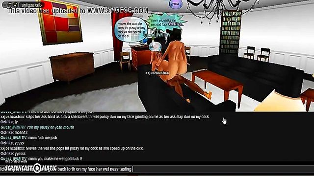 Horny IMVU Game Characters Engage in Steamy 3D Hentai Threesome Action