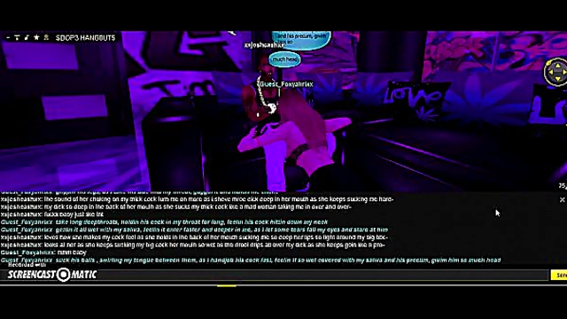 Foxy Dope Head Gives Seductive Blowjob In Anime Game World