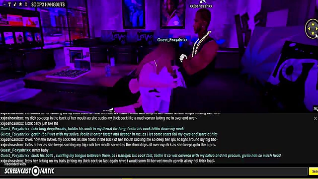 Foxy Dope Head Gives Seductive Blowjob In Anime Game World