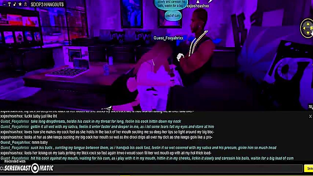 Foxy Dope Head Gives Seductive Blowjob In Anime Game World