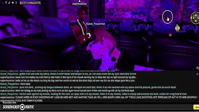 Foxy Dope Head Gives Seductive Blowjob In Anime Game World