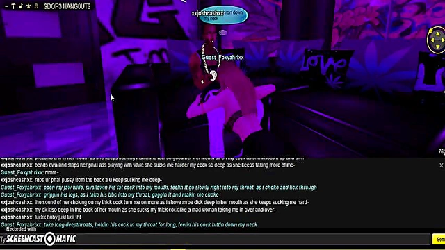 Foxy Dope Head Gives Seductive Blowjob In Anime Game World