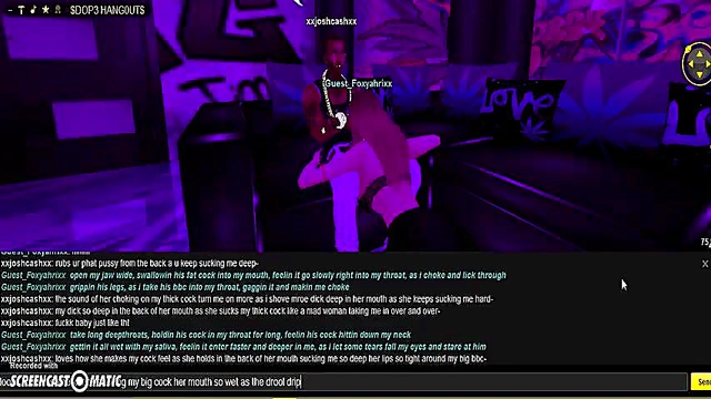 Foxy Dope Head Gives Seductive Blowjob In Anime Game World