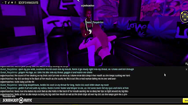 Foxy Dope Head Gives Seductive Blowjob In Anime Game World