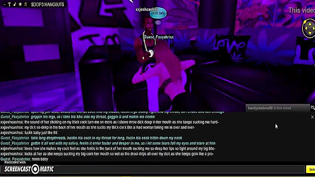 Foxy Dope Head Gives Seductive Blowjob In Anime Game World