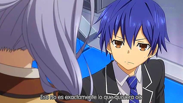 Excited Anime Teen Engages in Ecchi Fun with Shy Schoolboy